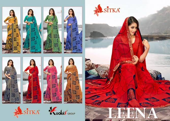 Leena Latest Fancy Regular Casual Wear Georgette Fancy Printed Saree Collection
